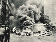 Czech Radio building bombed by Russians in 1968
