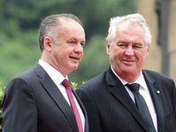 Andrej Kiska y Miloš Zeman, foto: ČTK