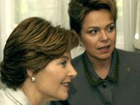 Laura Bush y Václav Havel, Foto: CTK
