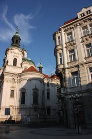 The Oppelt-House with the opposite Church of Saint-Nicolas