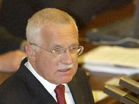 Presidente de la República, Václav Klaus, ante la Cámara Baja, foto: CTK