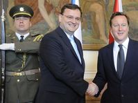 Petr Nečas, David Cameron, photo: CTK