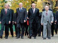 Laszlo Solyom, Ivan Gasparovic, Vaclav Klaus and Lech Kaczynski, photo: CTK