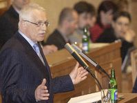 Prezident Václav Klaus v senátu, foto: ČTK