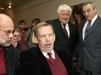 Jan Ruml, Vaclav Havel, Petr Pithart, Vilem Precan, photo: CTK