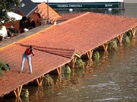 Prague Island Kampa under water, Photo:CTK