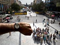 Homenaje a Josef Koudelka. La Plaza Wenceslao hoy. (Crédito: Juan JoséLaudes)