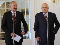 Přemysl Sobotka a Václav Klaus, foto: ČTK