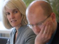 Susan Schadlerová con Bohuslav Sobotka, foto: CTK
