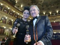 Lucie Bílá y Karel Gott, foto: ČTK