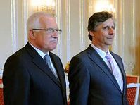 Václav Klaus (vlevo) a Jan Fischer, foto: ČTK