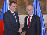 Petr Nečas, Herman Van Rompuy, photo: CTK
