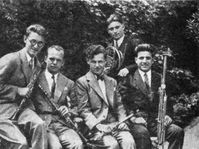 De izquierda: Václav Smetáček, Vladimír Říha, Rudolf Hertl, Otakar Procházka, Karel Bidlo, foto: public domain