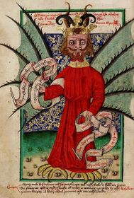Satan prodává odpustky, ilustrace z Jenského kodexu