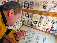 Lubomír Vaněk v pelhřimovské galerii Lehni, foto: ČTK