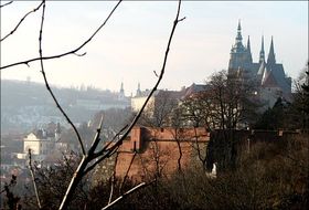 Panorama across the Vltava river