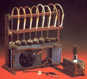 'Lens machine' made from condtruction set Merkur