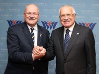 Slovak President Ivan Gašparovič, Václav Klaus (right), photo: CTK