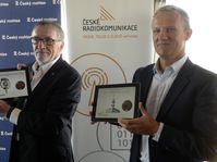 Peter Duhan, České Radiokomunikace's CEO Martin Gebauer, photo: CTK