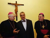 Robert Zollitsch, Karel Schwarzenberg, Dominik Duka, photo: CTK