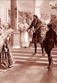 Král Jindřich VII. vítá princeznu Elišku, Jan Goth
