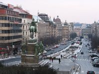 La place Venceslas à Prague