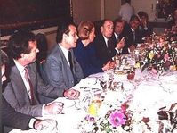 Le petit-déjeuner au Palais Buquoy le 9 décembre 1988