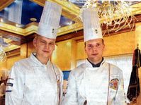 Czech chefs with the Dalis's clocks made of chocolate, photo: Martin Mraz, MFDnes, 13.10.2004