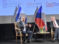 Benjamin Netanjahu a Miloš Zeman v jeruzalémském Českém domě, foto: ČTK / Vít Šimánek