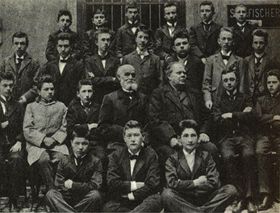 Kafka's classroom, Kafka is the second from the left in the last row