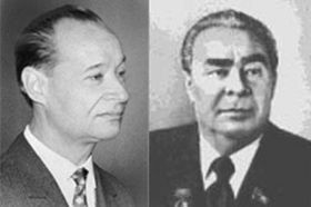 Alexander Dubcek y Leonidas Brezhnev, foto: ČTK