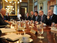 Joe Biden, Bohuslav Sobotka (second from right), photo: CTK