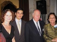 Dita Grubnerová, Carlos Gonzáles, y el expresidente chileno, Ricardo Lagos, con su esposa Luisa Durán