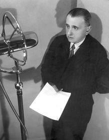 Eduard Svoboda, directeur technique de la Radio tchécoslovaque, qui ouvrit, le 31 août 1936, les émissions destinées à l'étranger