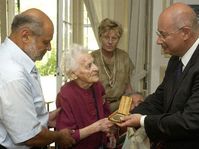 Arnost Rosenzweig, Vera Bruzkova-Diskantova et Arthur Avnon, photo: CTK