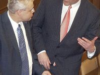 Vladimir Spidla con Cyril Svoboda (por la derecha), foto: CTK