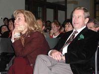 L'ex-président tchèque, Vaclav Havel, avec son épouse Dagmar