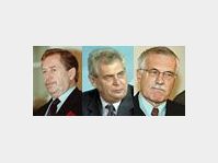 Vaclav Havel, Milos Zeman y Vaclav Klaus