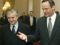 Wlodzimierz Cimoszewicz and Cyril Svoboda, photo: CTK