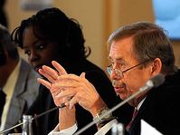 Rama Yade et Václav Havel, photo: CTK