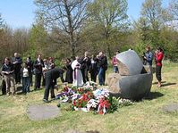 The ceremony at the memorial Lety u Pisku