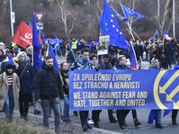 Demonstration against anti-immigration parties conference, photo: CTK