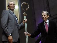 Konrad Paul Liessmann et Václav Havel, photo: CTK
