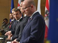 Bohuslav Sobotka, Christian Kern, Emmanuel Macron and Robert Fico, phto: ČTK