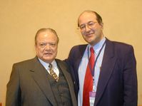 Luis Alberto Monge y Freddy Valverde en la cumbre del Comité Internacional para la Democracia en Cuba