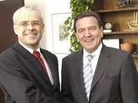 Vladimir Spidla (left) and Gerhard Schroeder, photo: CTK