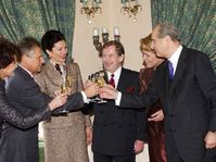 V. Havel a fait ses adieux aux présidents d'Autriche et de Pologne (Photo: CTK)
