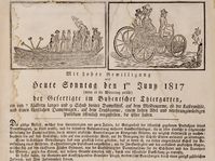 L'invitation pour la présentation publique du premier bateau à vapeur et l'automobile à vapeur, photo: NTM Praha