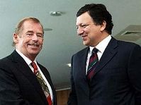 Vaclav Havel et Jose Barroso, photo: CTK