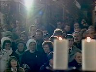 La messe célébrée par le cardinal Tomášek le 29 décembre, 1989, photo: YouTube